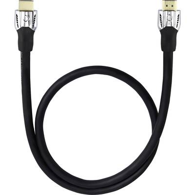 Oehlbach HDMI Cable HDMI-A plug, HDMI-A plug 18.00 m Black 42510 Audio Return Channel, gold plated connectors, Ultra HD 