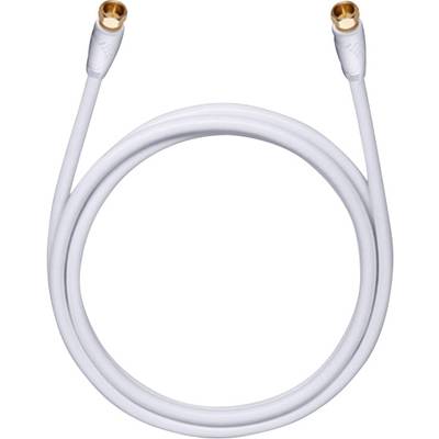 Oehlbach Antennas Cable [1x F plug - 1x F plug] 2.00 m 110 dB gold plated connectors White