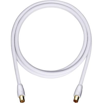 Oehlbach Antennas Cable [1x Belling-Lee/IEC plug 75Ω - 1x Belling-Lee/IEC socket 75Ω] 2.00 m 110 dB gold plated connecto