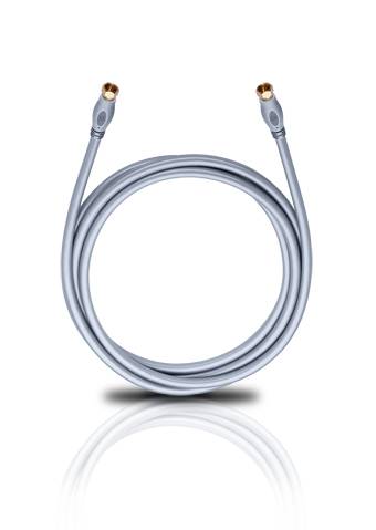 Oehlbach Antennas, SAT Cable [1x F plug - 1x F plug] 1.70 m 120 dB gold plated connectors White-1