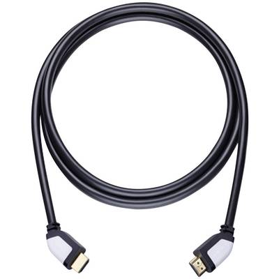 Oehlbach HDMI Cable  10.00 m Black 42458 Ultra HD (4k) HDMI with Ethernet, Audio Return Channel, gold plated connectors 