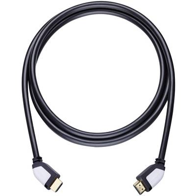 Oehlbach HDMI Cable HDMI-A plug, HDMI-A plug 1.20 m Black 42460 Ultra HD (4k) HDMI with Ethernet, Audio Return Channel, 