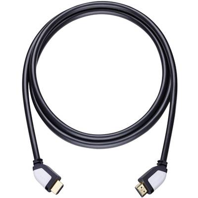 Oehlbach HDMI Cable HDMI-A plug, HDMI-A plug 2.20 m Black 42462 Ultra HD (4k) HDMI with Ethernet, Audio Return Channel, 