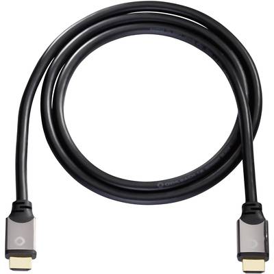 Oehlbach HDMI Cable HDMI-A plug, HDMI-A plug 7.50 m Black 92457 Audio Return Channel, gold plated connectors, Ultra HD (