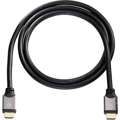 Oehlbach HDMI Cable HDMI-A plug, HDMI-A plug 10.00 m Black 92458 Audio Return Channel, gold plated connectors, Ultra HD 