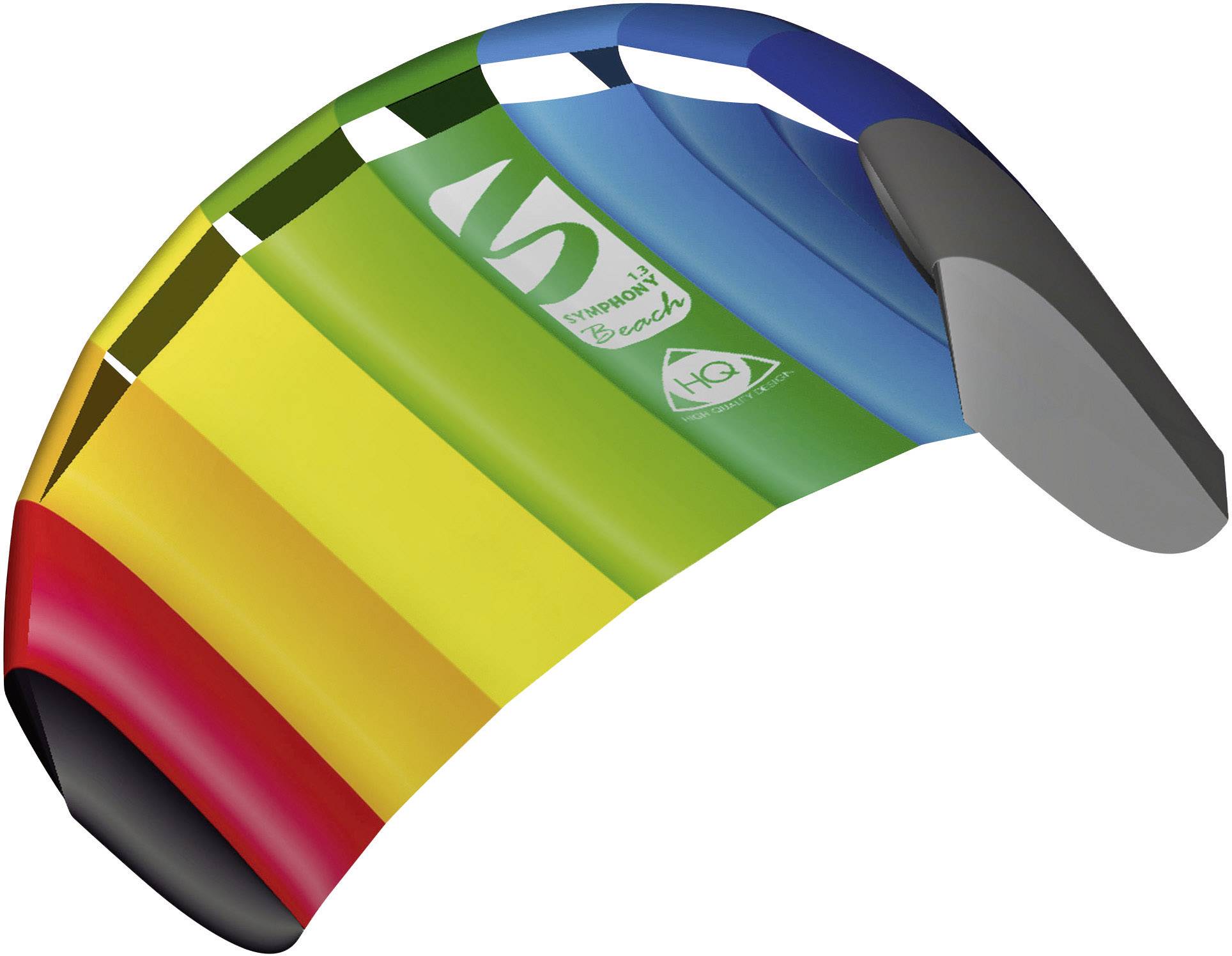 HQ Dual line Parafoil Symphony Beach 1.3 Rainbow Wingspan (details) 1300 mm Wind speed range 2 - 6 bft