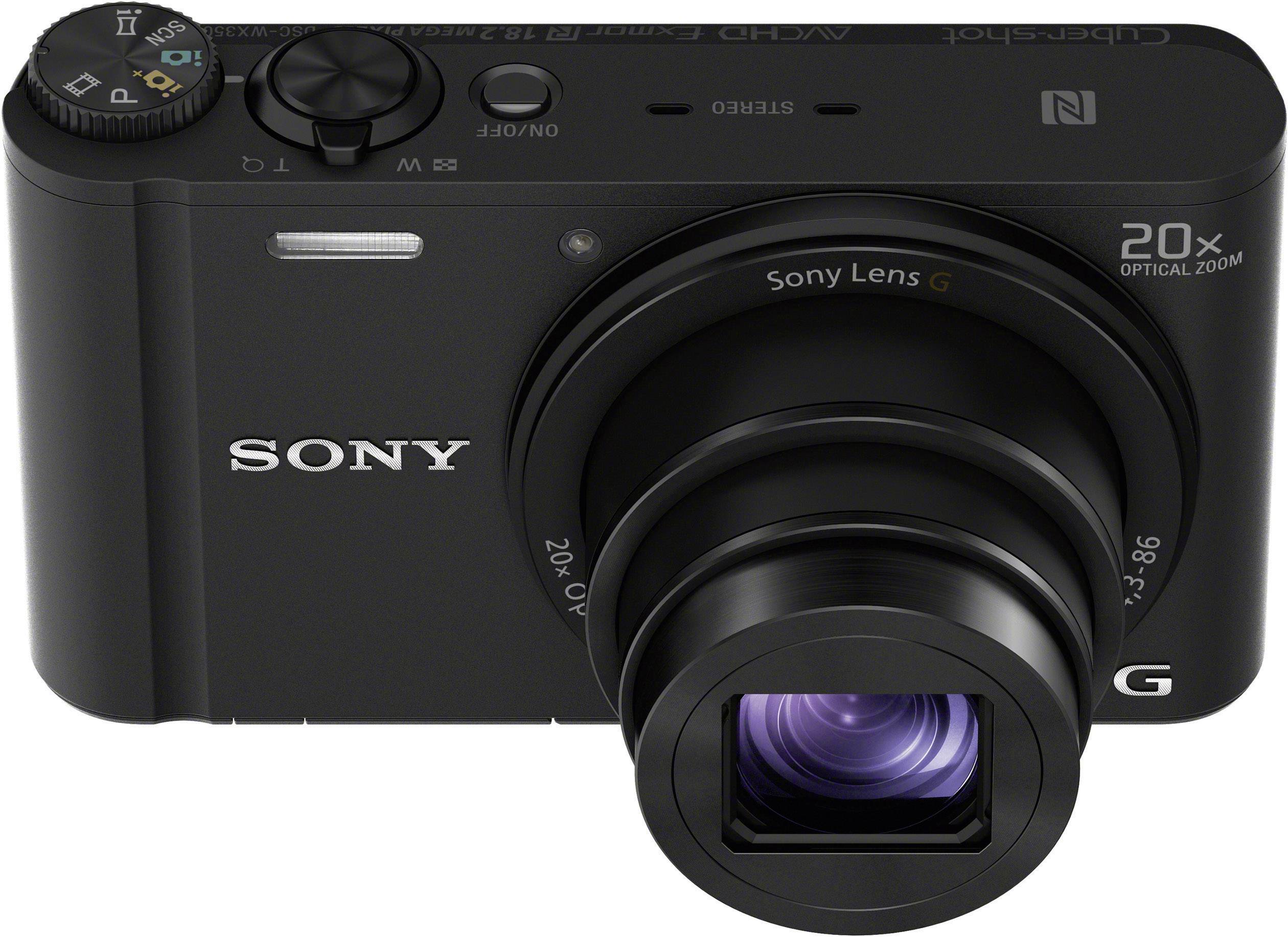 Sony Cyber-Shot DSC-WX350B Digital camera 18.2 MP Optical zoom: 20 x Black Full HD Video, Wi-Fi-20