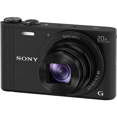 Sony Cyber-Shot DSC-WX350B Digital camera 18.2 MP Optical zoom: 20 x Black Full HD Video, Wi-Fi-21