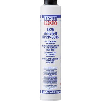 A tube labelled 'LIQUI MOLY Truck Axle Grease KP2P-30 LS', a lubricating grease for truck axles. Contains technical specifications.
