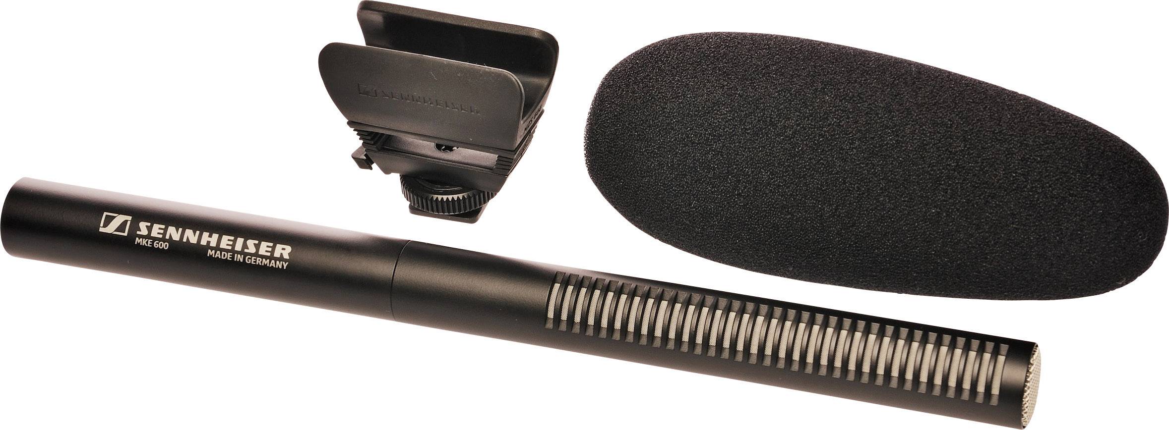 Sennheiser MKE 600 Camera microphone Transfer type:Corded incl. pop filter, Hot shoe mount