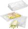 Transparent vacuum-sealed bags containing fresh vegetables, including asparagus and sliced peppers. Perfect for food storage.