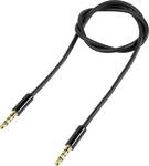SpeaKa Professional 3.5 mm jack connection cable 4-pin. Super soft 1 m black