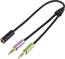 SpeaKa Professional SP-7870576 Jack Audio/phono Y adapter [2x Jack plug 3.5 mm - 1x Jack socket 3.5 mm] Black
