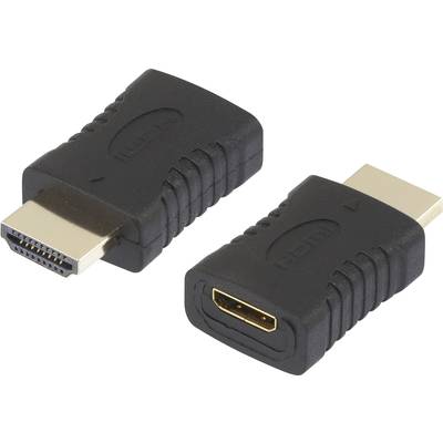 SpeaKa Professional SP-4685596 HDMI Adapter [1x HDMI plug - 1x HDMI socket, mini] Black gold plated connectors 