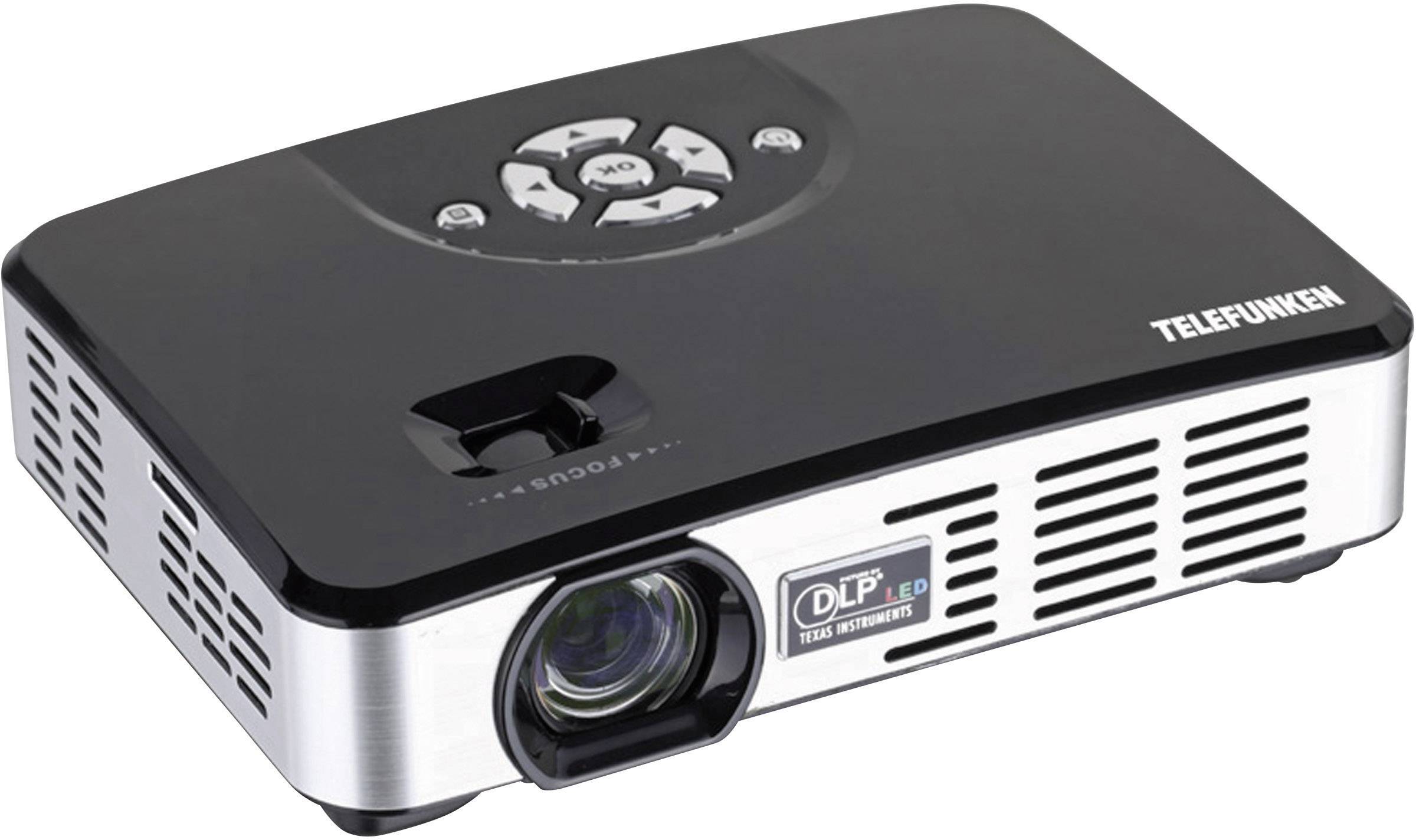 Telefunken Projector DLP400 LED ANSI lumen: 400 lm 1280 x 800 WXGA 1000 : 1 Black, Silver