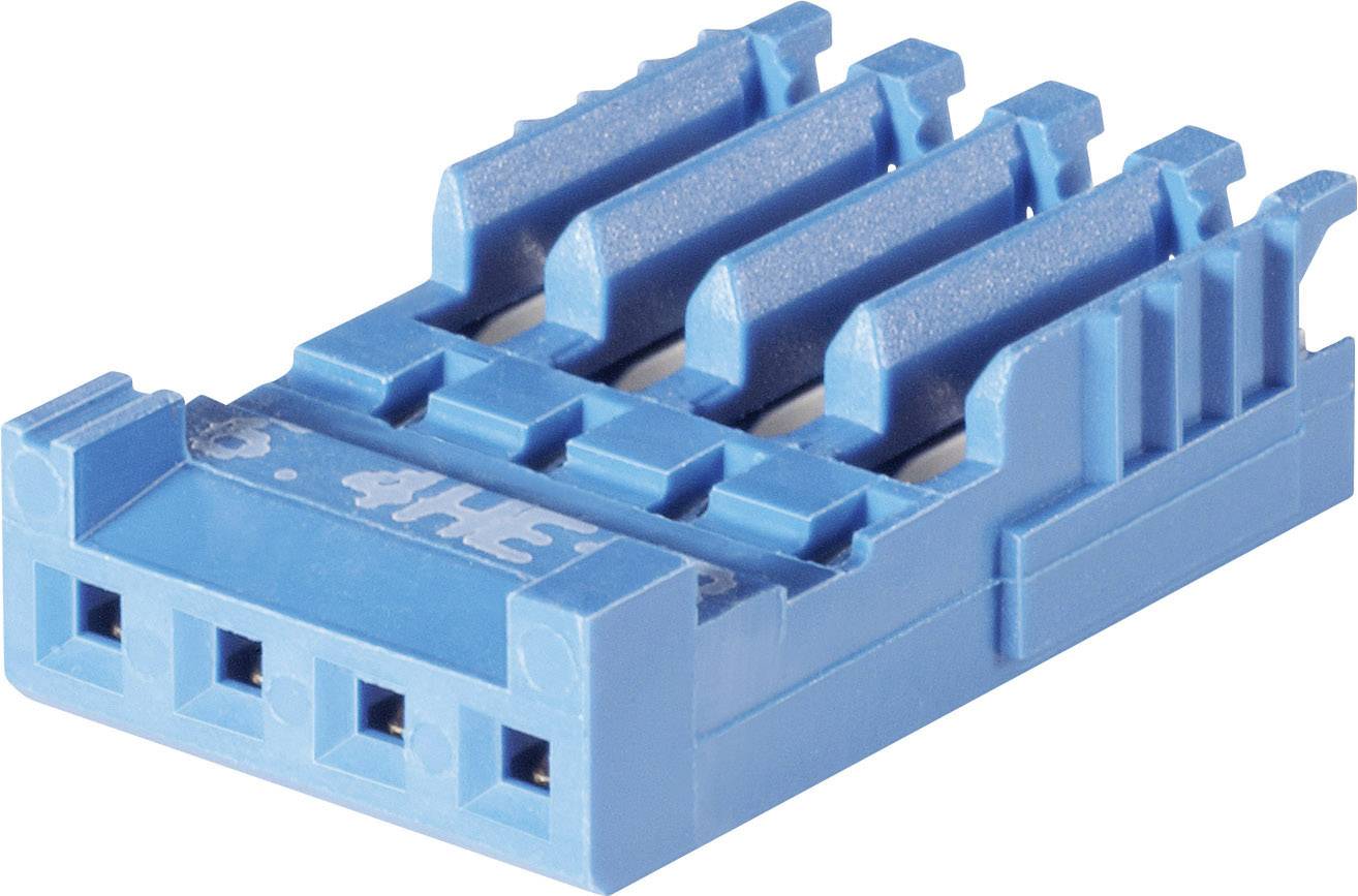 'Blue four-pole terminal block'