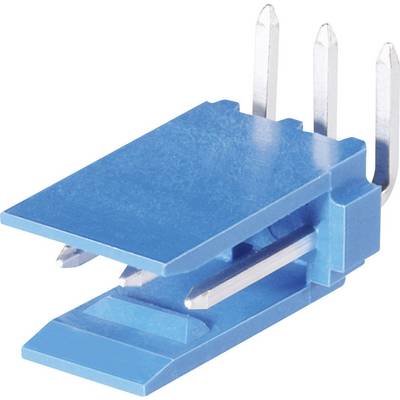 Blue letter opener with three metal pins for easily opening envelopes, designed in a modern and functional style.
