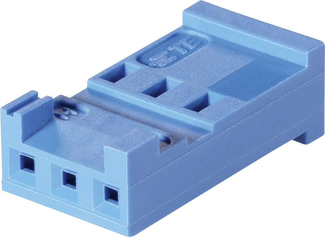 A blue plastic plug with multiple connection openings and a surface texture that may be used for electrical connections.