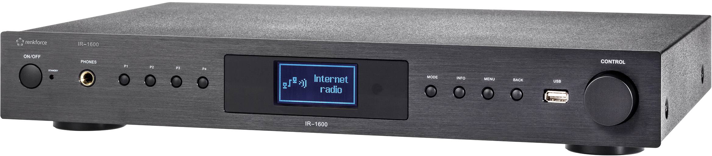 Dicht Wissen Intens Renkforce IR-1600 Hi-Fi internet radio tuner Black Wi-Fi | Conrad.com