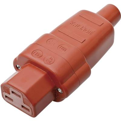 Kalthoff 444001 Hot wire connector 444 Socket, straight Total number of pins: 2 + PE 16 A Red 1 pc(s) 