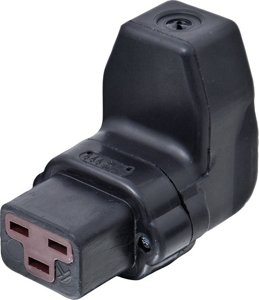 Kalthoff 444006 IEC connector 444 Socket, right angle Total number of pins: 2 + PE 16 A Black 1 pc(s)