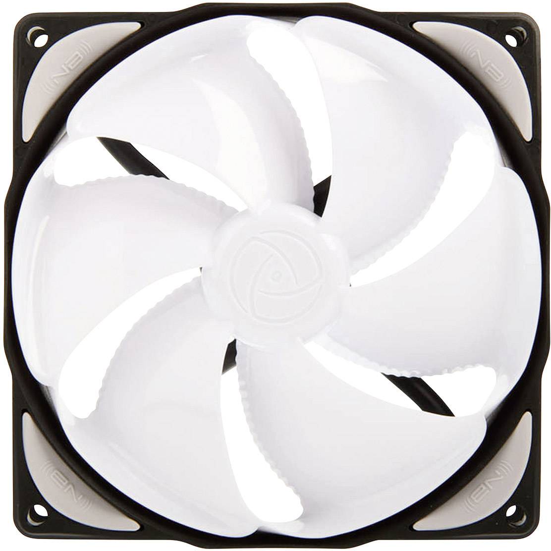 NoiseBlocker NB-eLoop B12-P PC fan White, Black (W x H x D) 120 x 120 x 25 mm