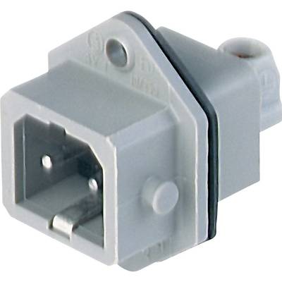 Hirschmann 930622106-1 Mains connector STASEI Plug, vertical mount Total number of pins: 2 + PE 16 A Grey 1 pc(s) 