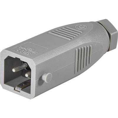 Hirschmann 930620106-200 Mains connector STAS Plug, straight Total number of pins: 2 + PE 16 A Grey 200 pc(s) 