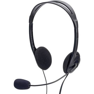 ednet 83022 On-ear headset Corded (1075100) Stereo Black PC-0