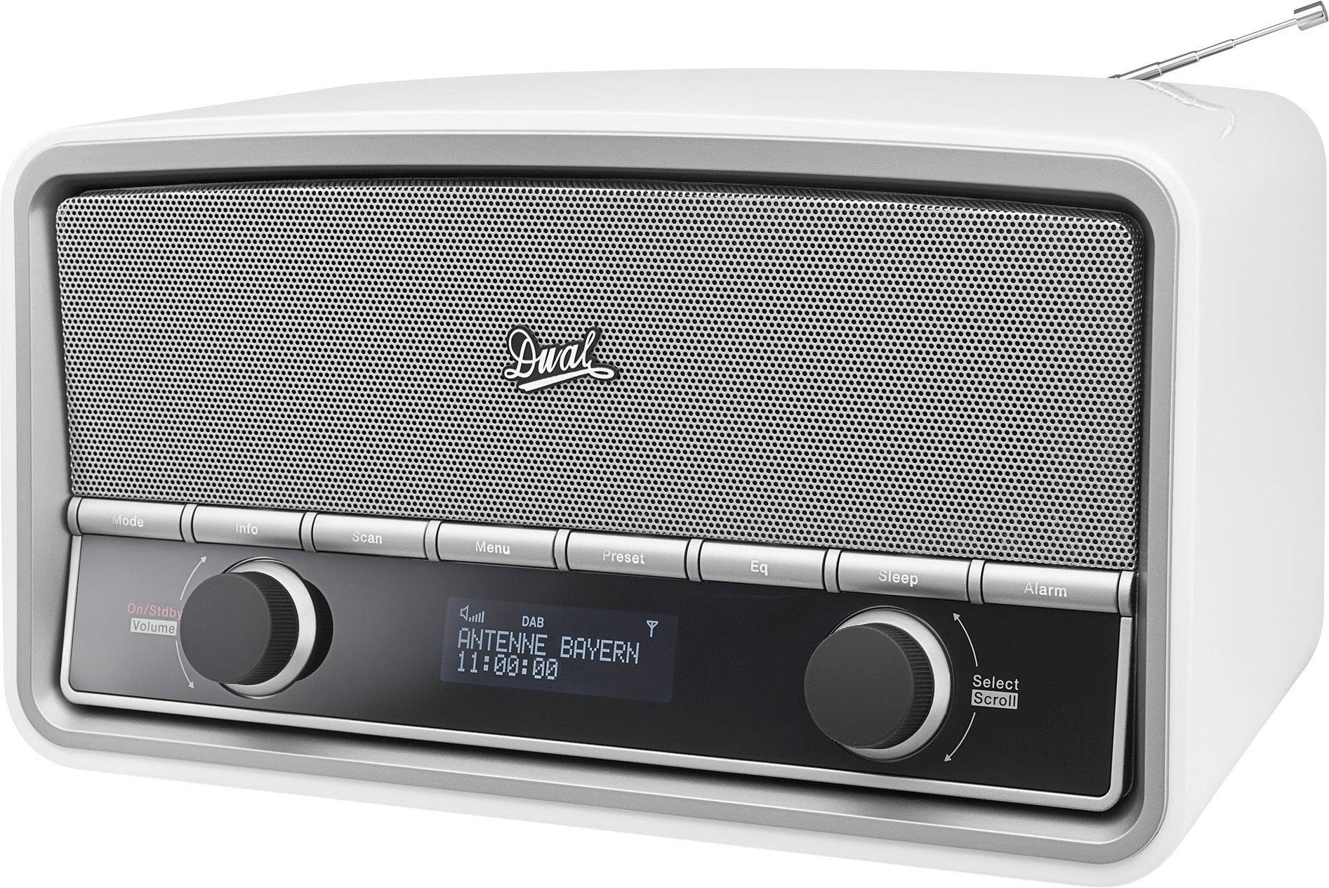 Dual NR 5 Desk radio DAB+, FM AUX, Bluetooth White (glossy)