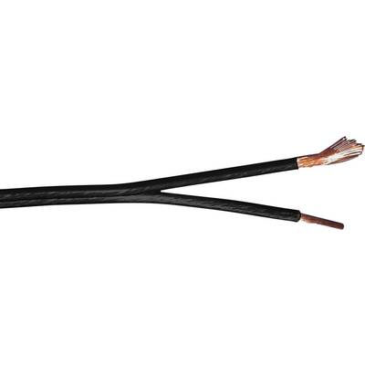 Bedea 10460911-1 Speaker cable  2 x 0.75 mm² Black Sold per metre