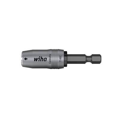 'Wiha CentroFix 7148C' bit holder, silver, with black hexagonal insert.