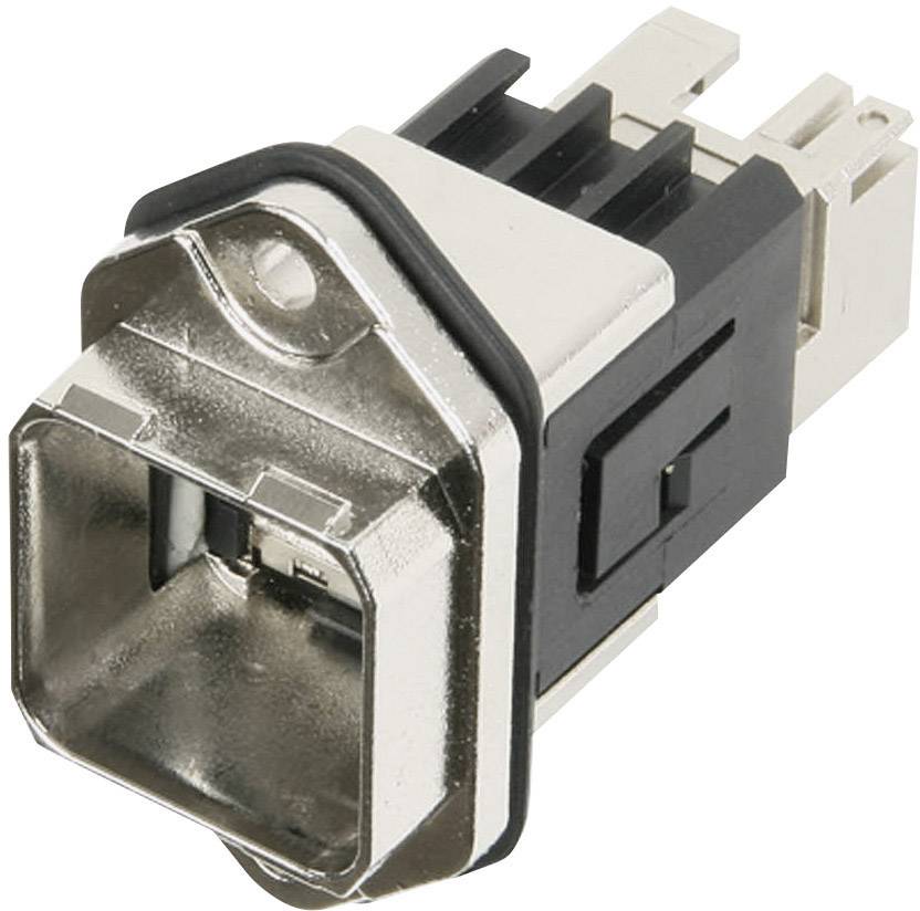 Telegaertner 100007422 RJ45 flange set version 14 100007422 Connector, mount Pins: 8P8C Metal 1 pc(s)
