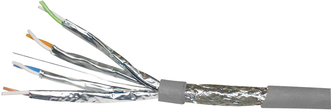 VOKA Kabelwerk 102566-00-1 Network cable CAT 7 S/FTP 4 x 2 x 0.13 mm² Grey Sold per metre