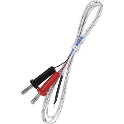 A cable with black and red connectors, joined by a white wire. It is frequently used for measuring instruments.