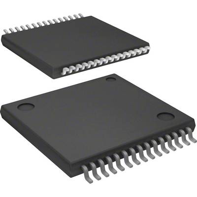 Two black, rectangular microchip elements with connecting pins used in electronic devices.