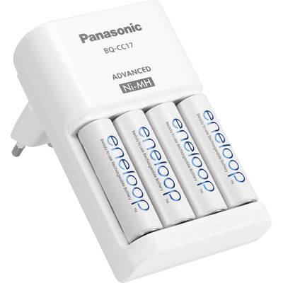 Panasonic eneloop chargeur BQ-CC17 + 4x AA Charger for cylindrical cells NiMH AAA , AA 