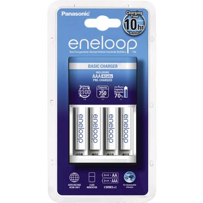 Panasonic BQ-CC51 + 4x eneloop AAA Charger for cylindrical cells NiMH AAA , AA-2