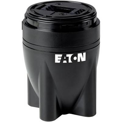 A black, cylindrical electrical component holder with an 'EATON' logo printed on it.