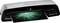 Fellowes Neptune 3 A3 Laminator in Black and Silver laminating a sheet with a green radial pattern.