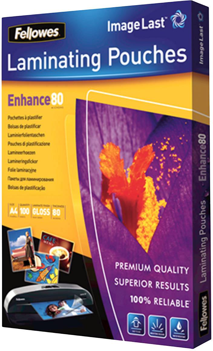 Fellowes Laminate sheet A4 80 micron glossy 100 pc(s)