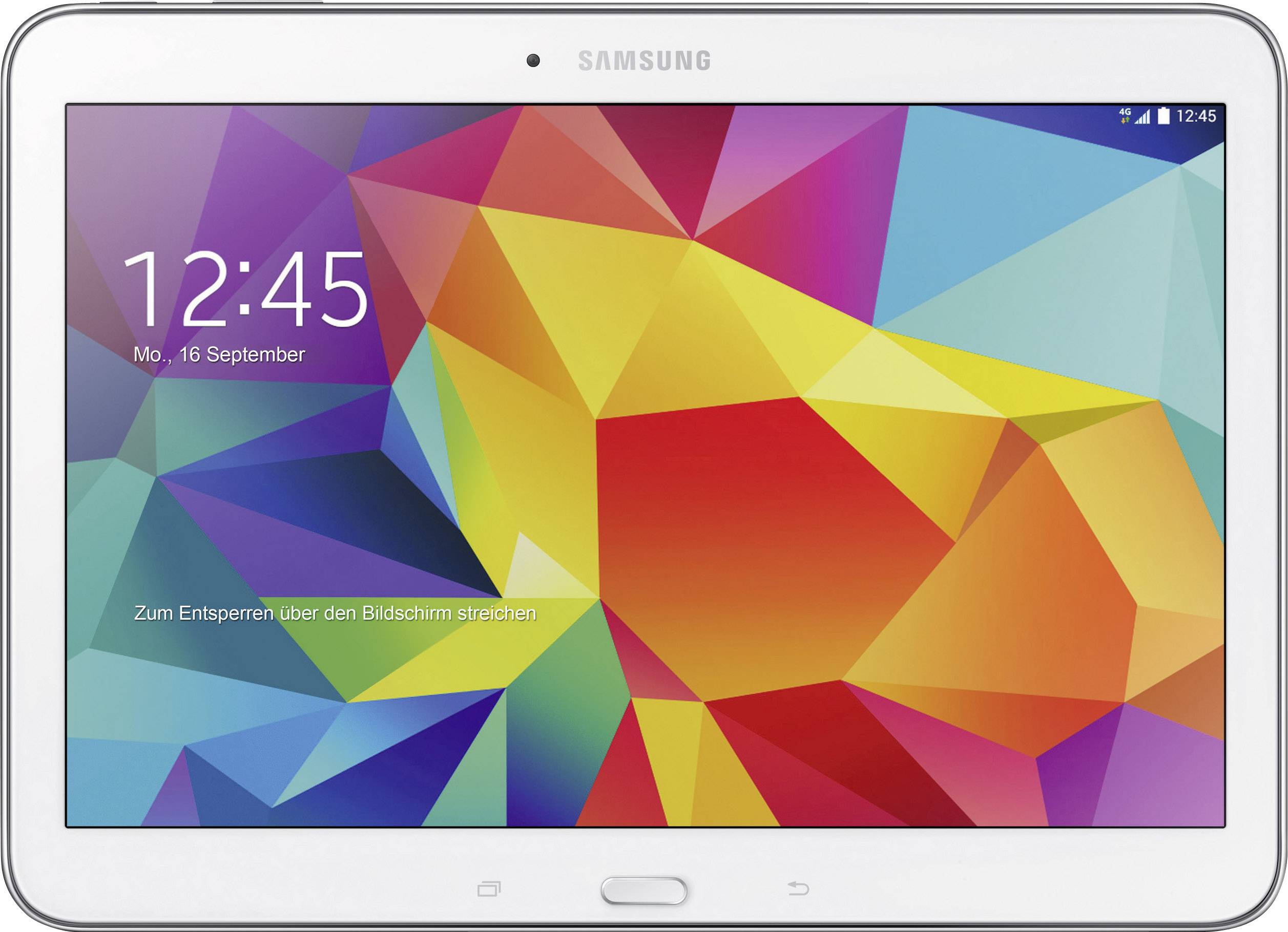 Samsung Galaxy Tab 4 Lte 4g 16 Gb White Android 25 7 Cm 10 1 Inch 1 2 Ghz Android 4 4 1280 X 800 P Conrad Com