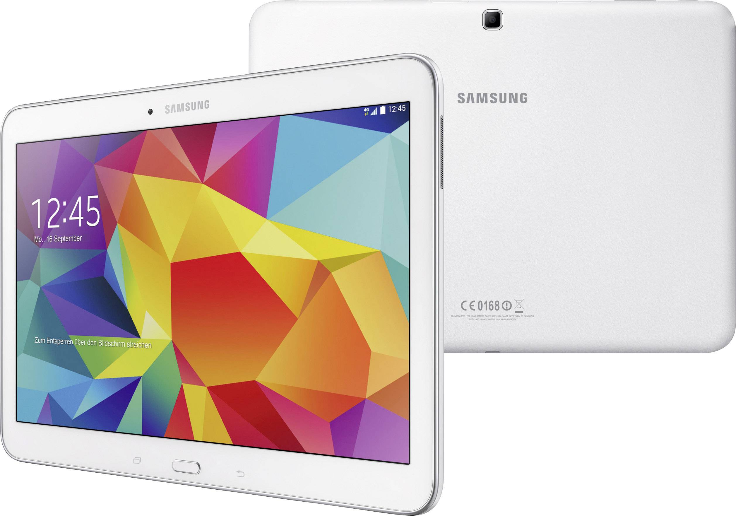 Samsung Galaxy Tab 4 LTE/4G 16 GB White Android 25.7 cm (10.1 inch) 1.2 ...