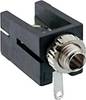 Lumberg 1501 09 2.5 mm audio jack Socket, horizontal mount Number of pins: 2 Mono Black 1 pc(s)
