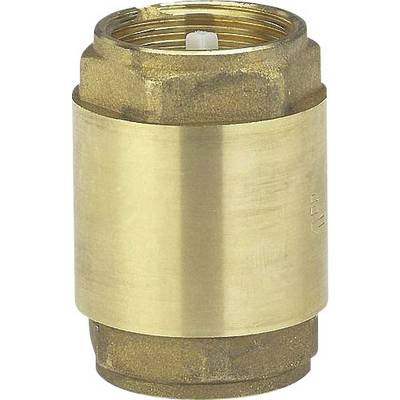 Brass Non-Return Valve with Spring-Loaded Element. Suitable for controlling liquid flow and preventing backflow in piping systems.
