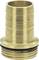 Brass hose nozzle with multiple grooves, used for securely attaching hoses or pipes.