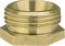 A brass threaded fitting with a hexagonal base, used for connecting pipes or hoses in plumbing applications.