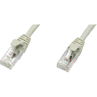 Telegärtner L00000E0010 RJ45 Network cable, patch cable CAT 5e U/UTP 0.50 m Grey Flame-retardant 1 pc(s)