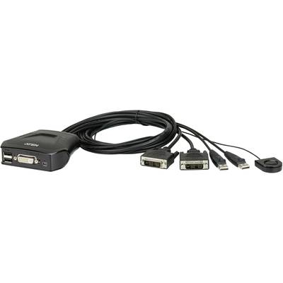 ATEN CS22D-AT 2 ports KVM changeover switch DVI USB 1920 x 1200 Pixel