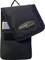 A black bag with a hook and loop fastener, partially showing a Fluke Networks tool.